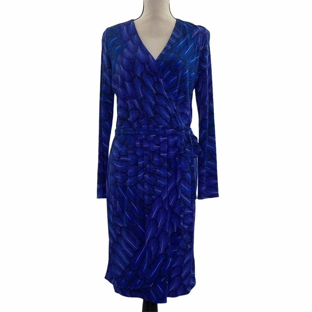 Gypsy Mara Hoffman Feather Faux Wrap Dress Small